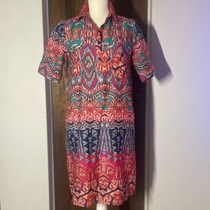 Retro Collared Vacation Dress